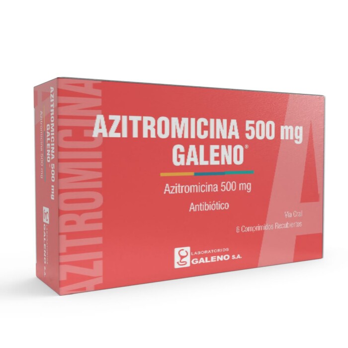 AZITROMICINA GALENO 500 MG. CJ X 6 COMP. única