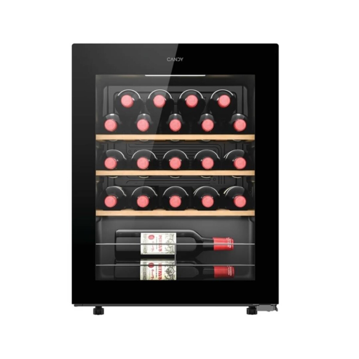 Vinera CANDY 23 Botellas Estante de Madera con Control a Distancia - Negro 