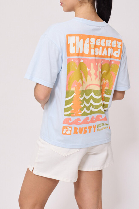 T-SHIRT TAKILA RUSTY Celeste