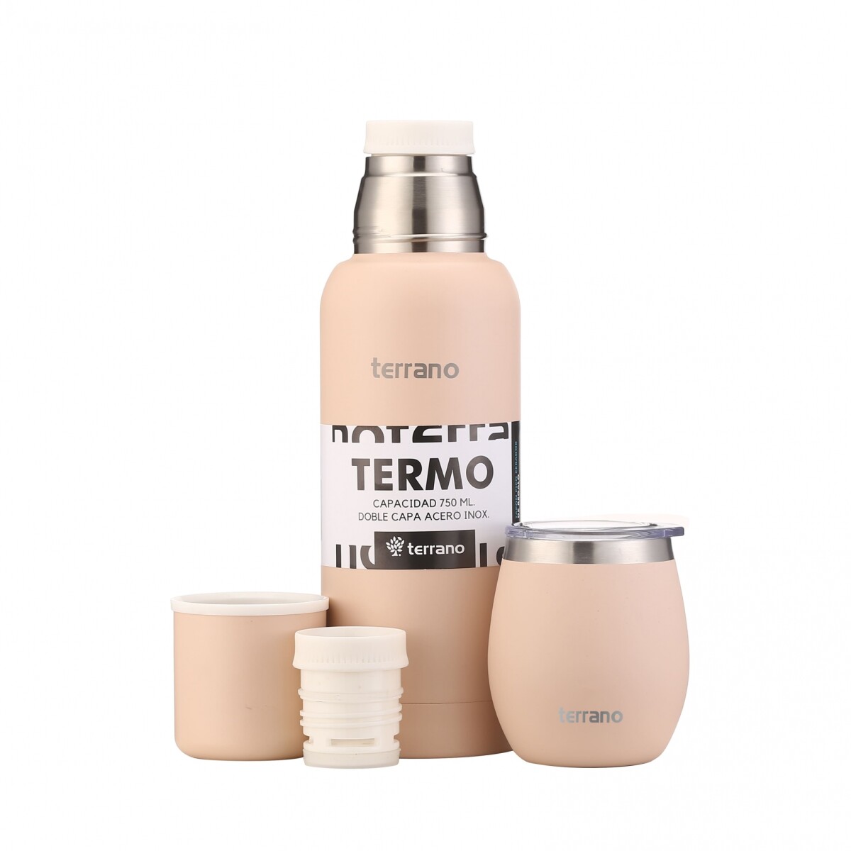 Kit 750ML Slim + Mate con tapa - Rosa 