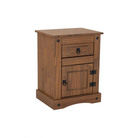 MESA DE LUZ RUSTICA 1 PUERTA 1 CAJON NOGAL MEX034N MESA DE LUZ RUSTICA 1 PUERTA 1 CAJON NOGAL MEX034N