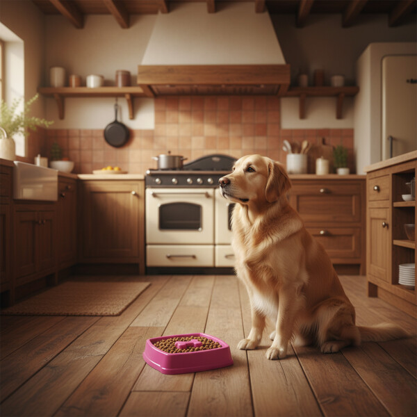 Plato Comedero Come Lento Perros Gatos Mascotas Plastico Color Fucsia