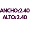 Cortina Romana en Algodón Español Oxf. Blanco Ancho: 2.40 - Alto: 2.40