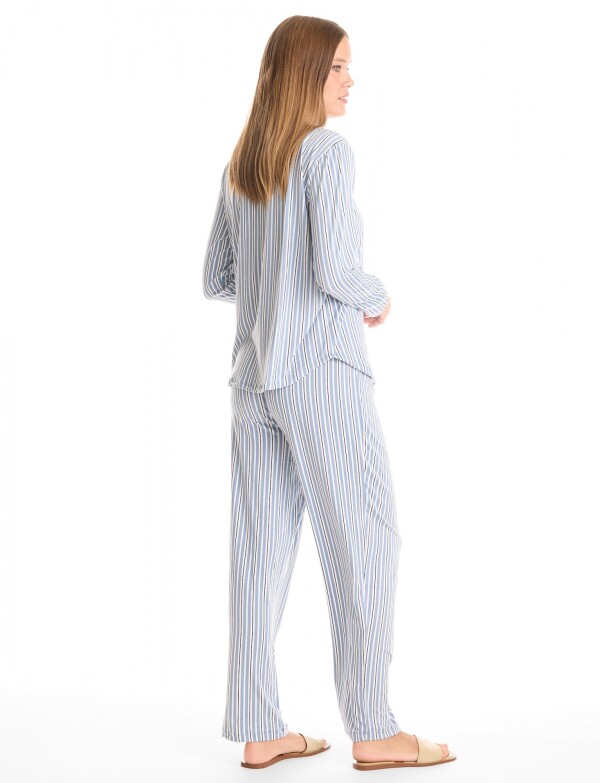 Pijama Con Pantalon MULTI/CELESTE