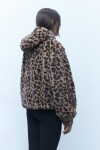 Chaqueta capucha teddy animal print