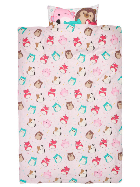 Juego funda nórdica SQUISHMALLOWS 155x220 rosa Juego funda nórdica SQUISHMALLOWS 155x220 rosa
