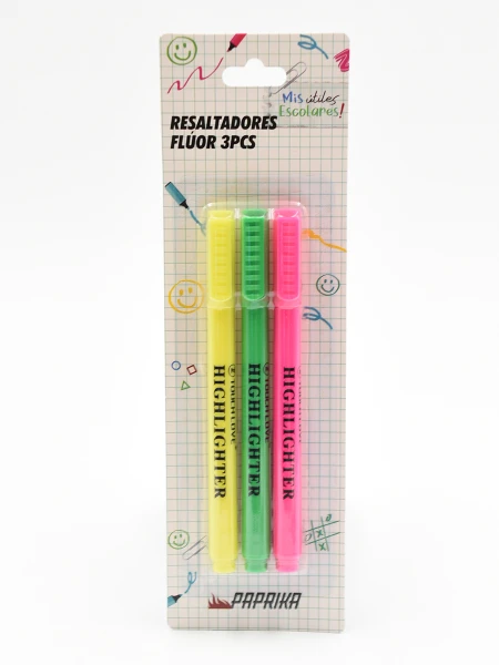 MARCADORES FLUOR X3 MULTICOLOR
