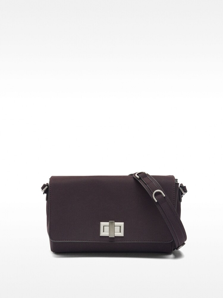 Bolso Bandolera Con Solapa marron