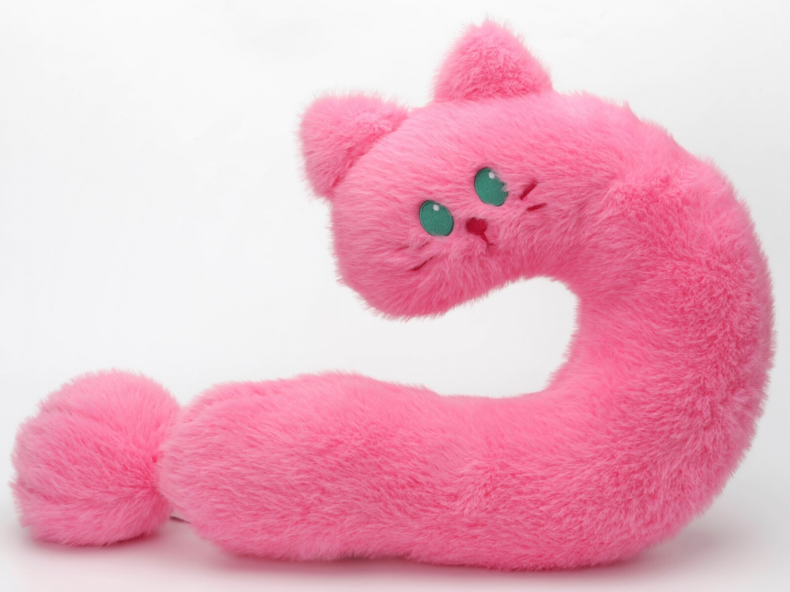 ALMOHADA CON FORMA DE SIGNO DE INTERROGACIÓN (LINDO GATO/ROSA) 
