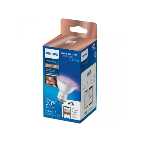Lámpara dicroica LED WIZ RGBW con wifi 4,9W, GU10 L27409