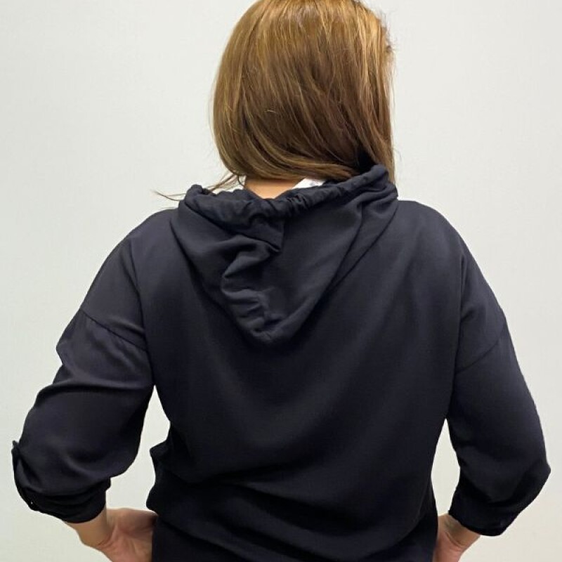 Buzo Italiano "Dont Let Think It" Negro