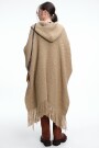 RUANA CAPUCHA Y BUFANDA Beige