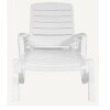 Reposera Apilable Jardín Piscina Reclinable Blanca Pvc Blanco Reposera Apilable Jardín Piscina Reclinable Blanca Pvc Blanco