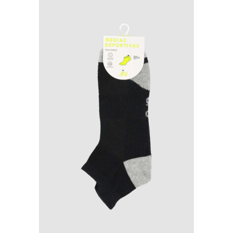 Medias cortas diseño deportivas Negro