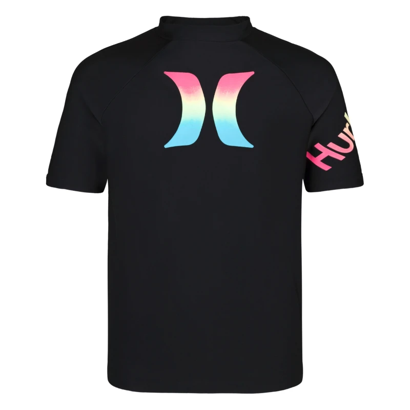 Remera Raglan Rashguard de Niños Negro