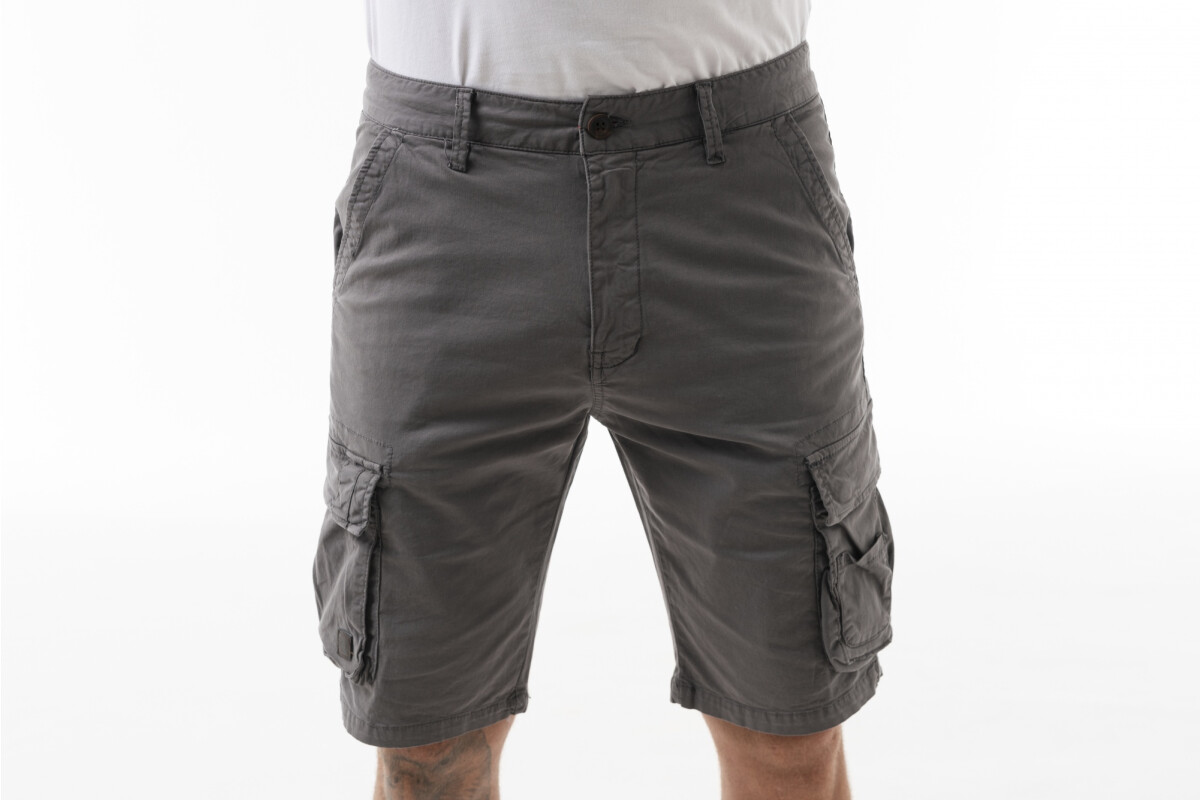 BERMUDA CARGO ANTURIO CON TAPA Gris
