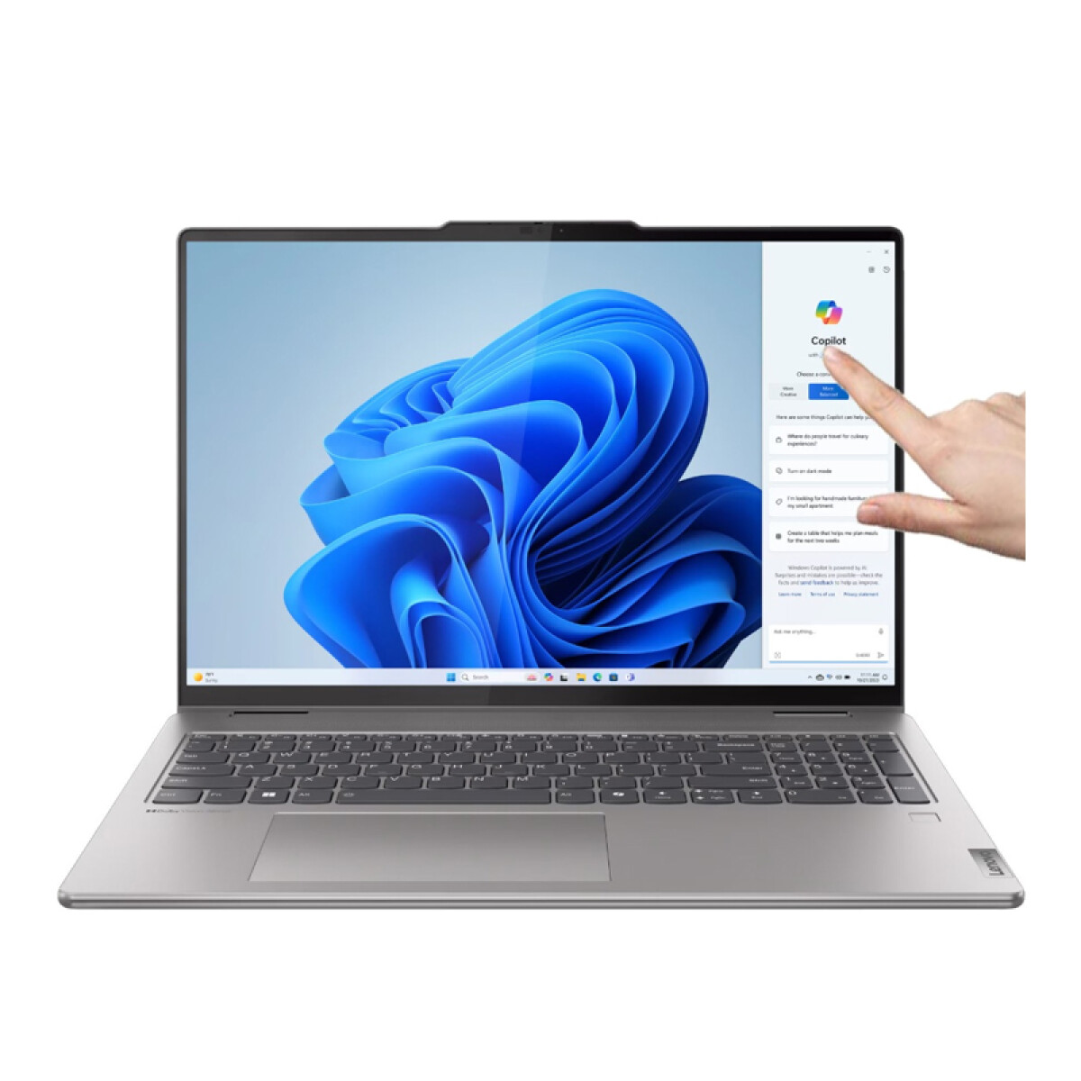 Notebook Convertible Lenovo Yoga 7. AMD Ryzen 7 8840HS. RAM 16GB. Disco Sólido 1TB. Pantalla TÁCTIL 16" WUXGA. Win11 