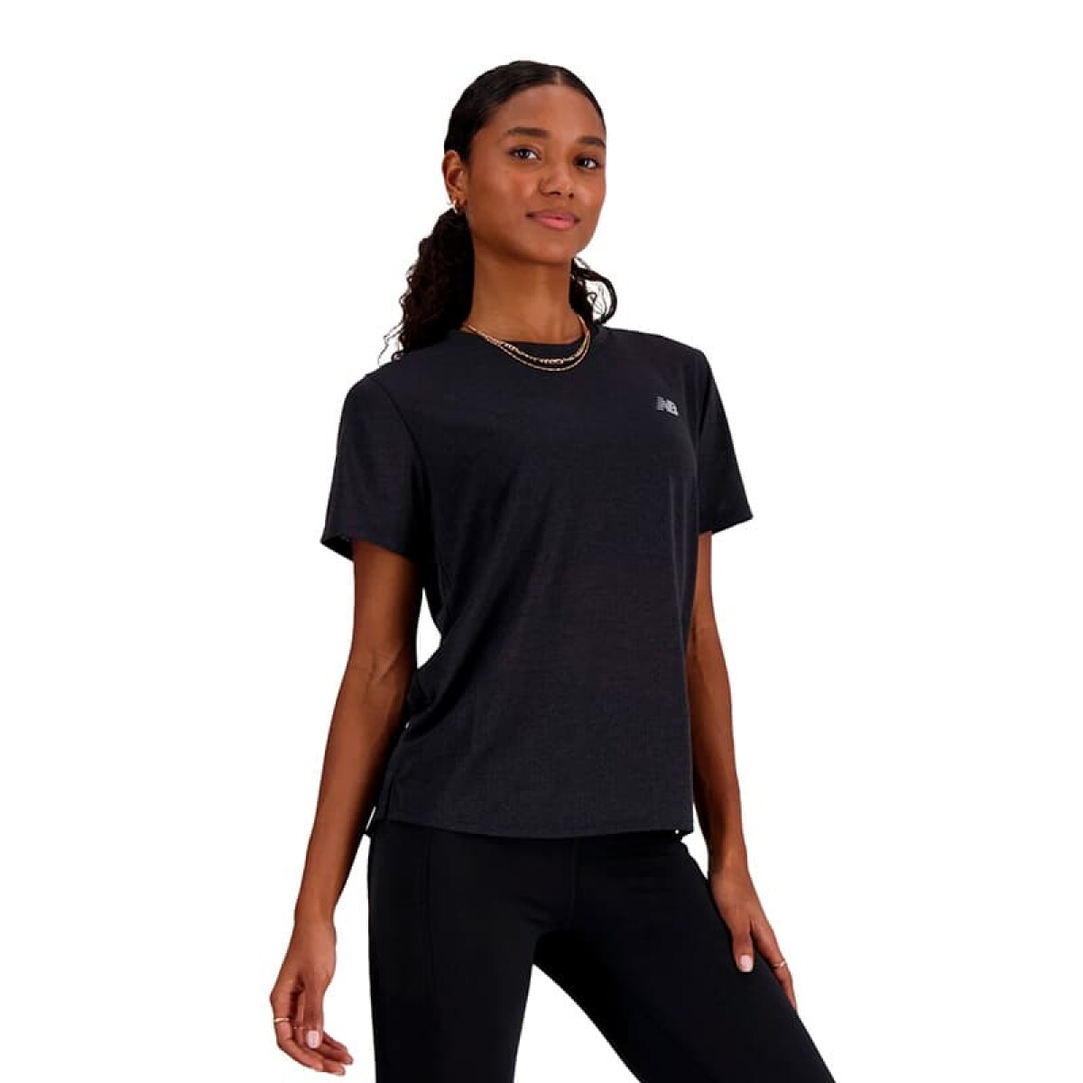 Remera New Balance de Mujer - WT41253BKH - Negro 