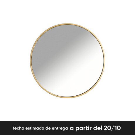 Espejo Redondo – Marco Metálico Elegante Dorado