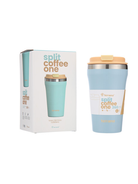 Vaso Térmico Café Split 360mL. Turquesa