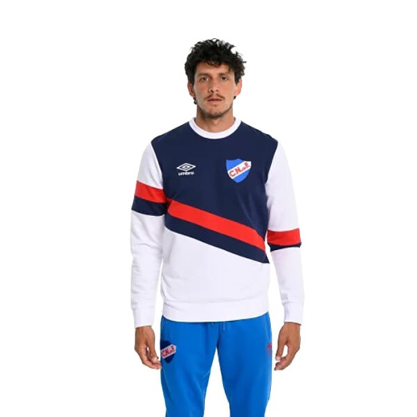 Camiseta - Umbro - Umbro Buzo Stripe CNF de Hombre - NU142951 Blanco-azul