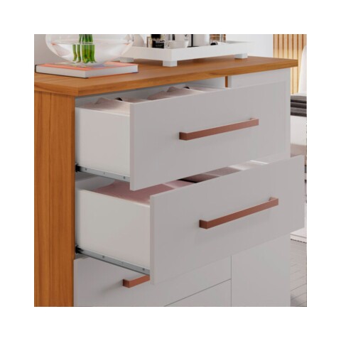 Cómoda Zapatera 1 Puerta 4 Cajones NT5185 Notavel Freijo Trend|Off White Cómoda Zapatera 1 Puerta 4 Cajones NT5185 Notavel Freijo Trend|Off White