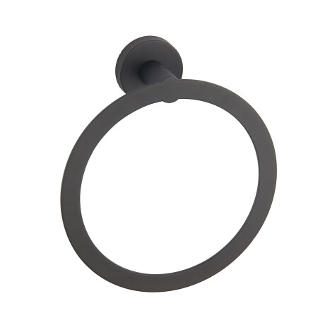 TOALLERO ARO METAL DE ZINC TERMINACION NEGRO MATE NEGRO