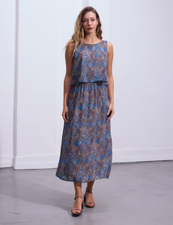 Vestido Maxi AZUL/MULTI