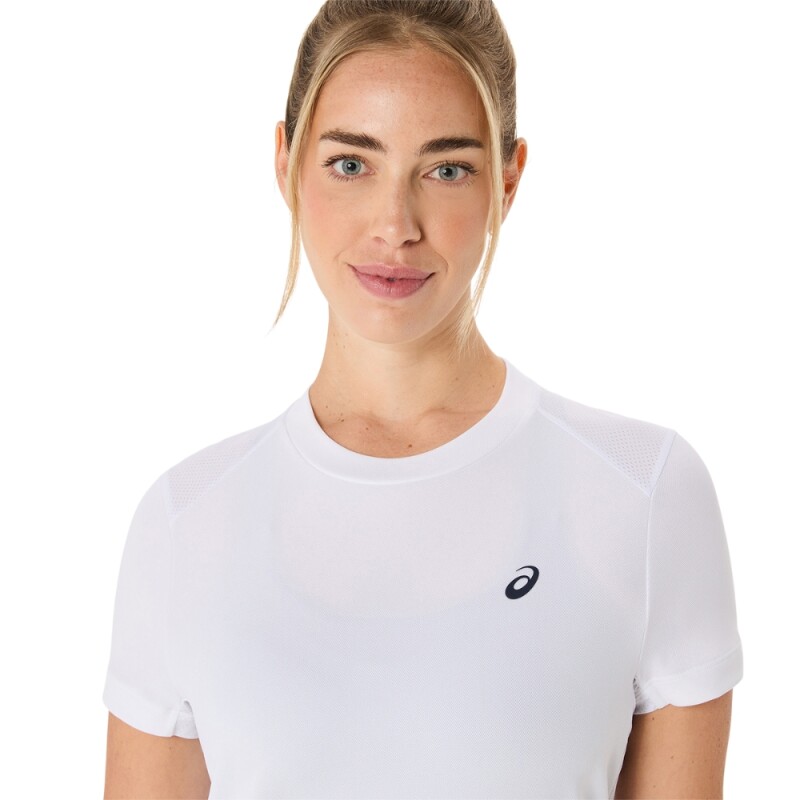 Polo Tenis Court SS Top Mujer Brilliant White
