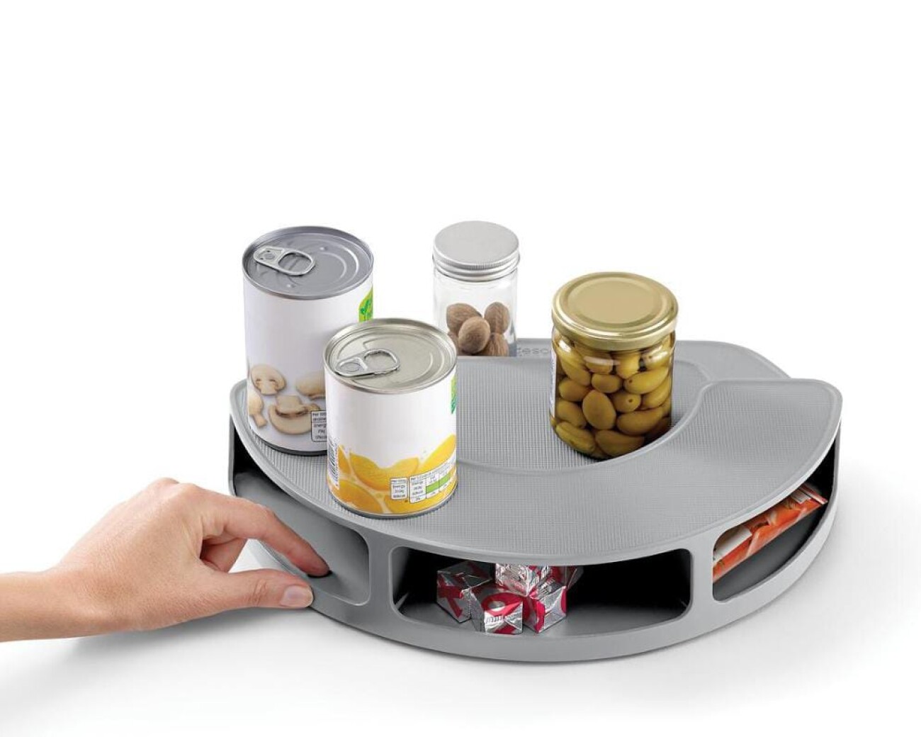 Organizador giratorio CupboardStore™ (gris) Organizador giratorio CupboardStore™ (gris)