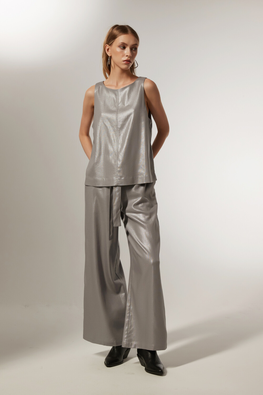 Musculosa Cariño Plateado