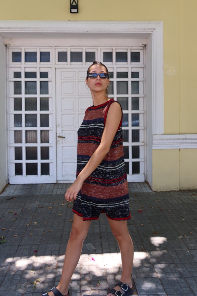 Vestido NEW BLING Rayas negro