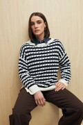 SWEATER EVAN Blanco/Azul
