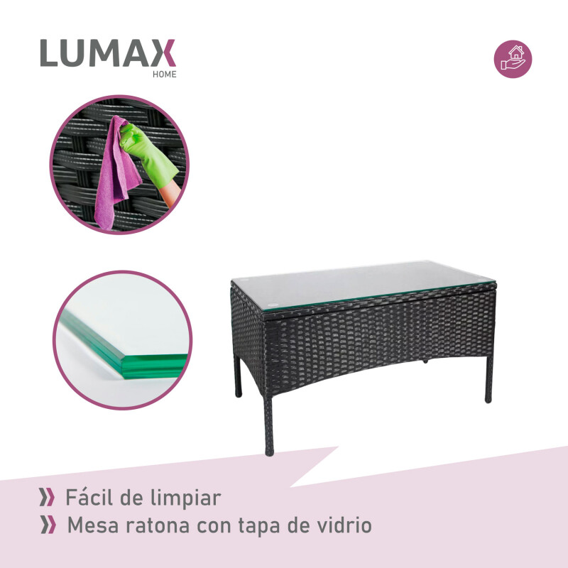 Juego Jardin Rattan 3 Sillones + Mesa Exterior Juego Jardin Rattan 3 Sillones + Mesa Exterior