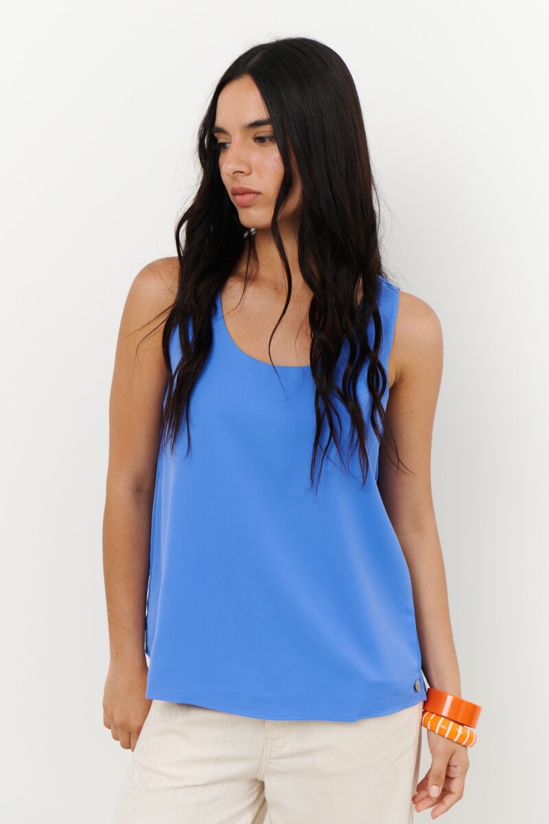 MUSCULOSA SEDA AZUL