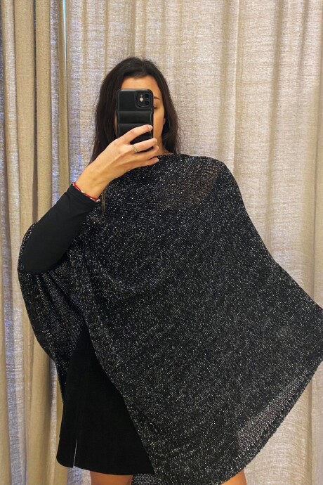 Poncho Osiris Negro Lurex