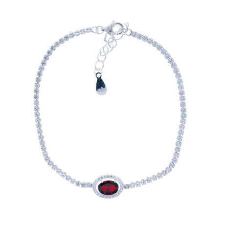Pulsera De Plata 925 Con Circonias