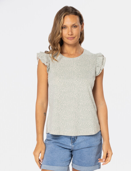 REMERA ESTAMPADA Beige