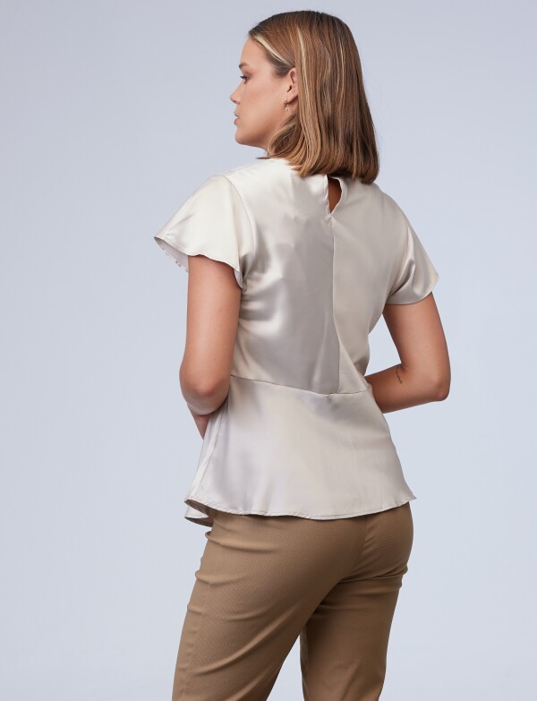 Blusa Saten BEIGE