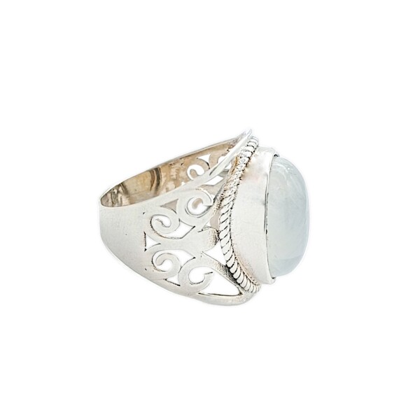 Anillo Calado-Plata 925-Piedra Luna-AN3081 conpiedra