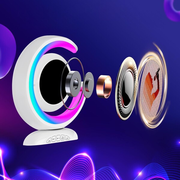 Parlante Bluetooth Karaoke Micrófono Rgb G Inalambrico Color Variante Blanco
