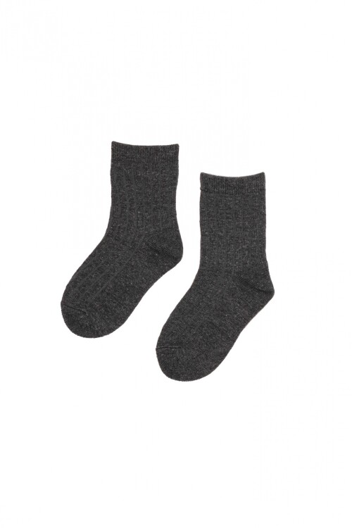 Medias Rib Gris Oscuro