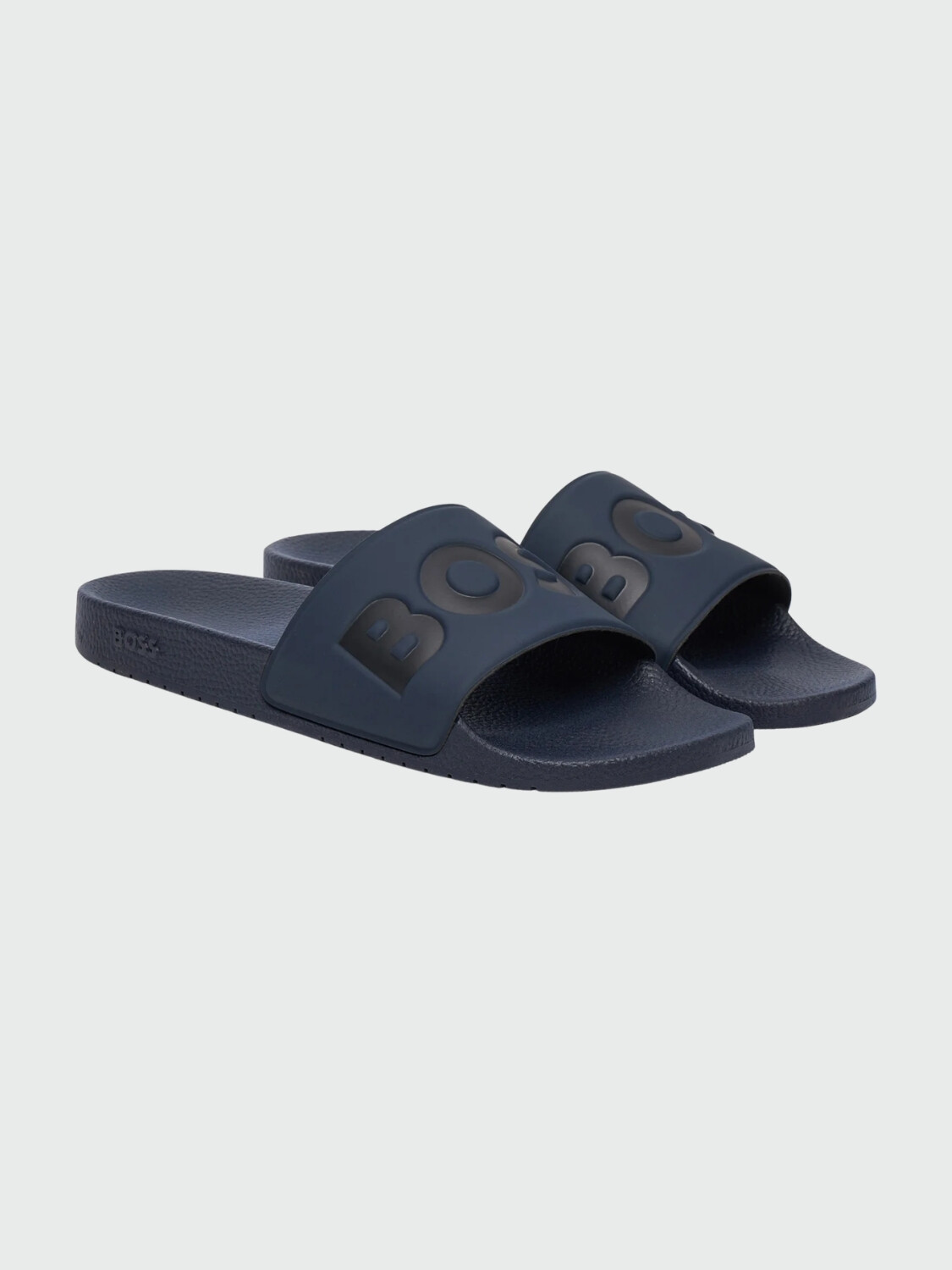 BOSS - Sandalias Italianas con Logo Azul navy