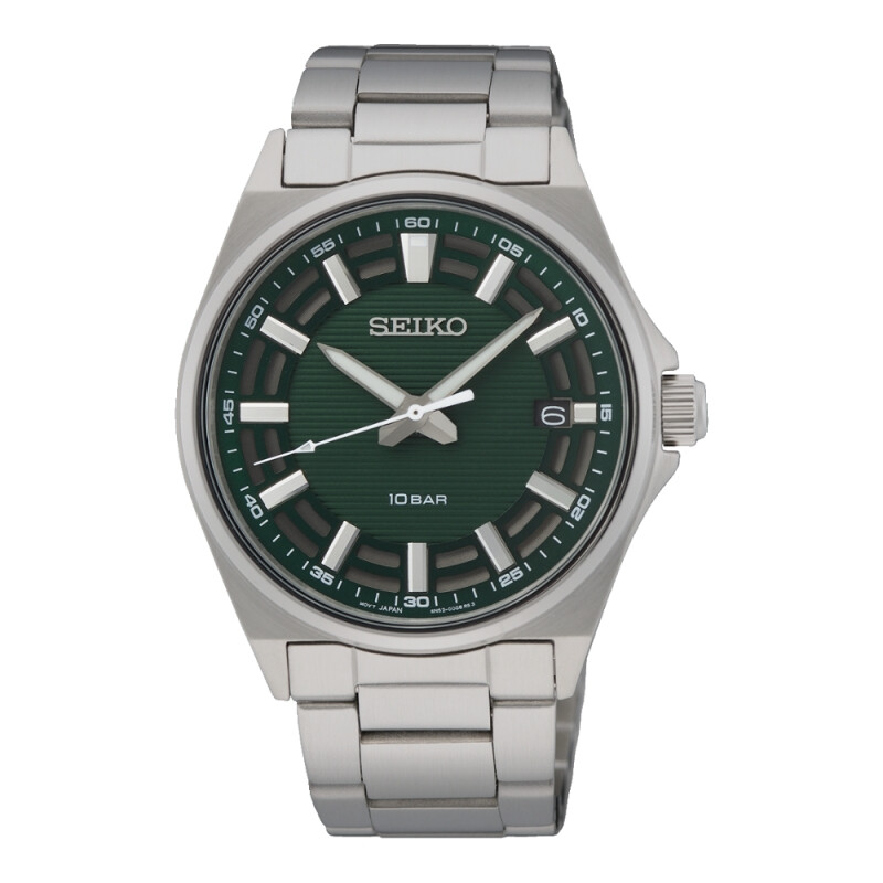 Reloj Seiko SUR503P1 para hombre con correa de acero Verde
