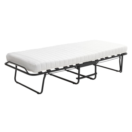 Cama plegable 80x193 ILSKOV bl/neg Blanco/negro