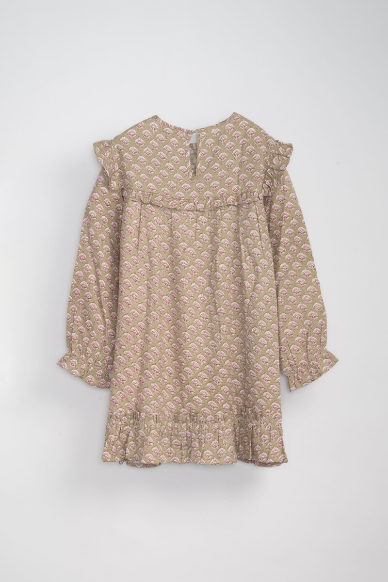 Vestido estampa boho Verde