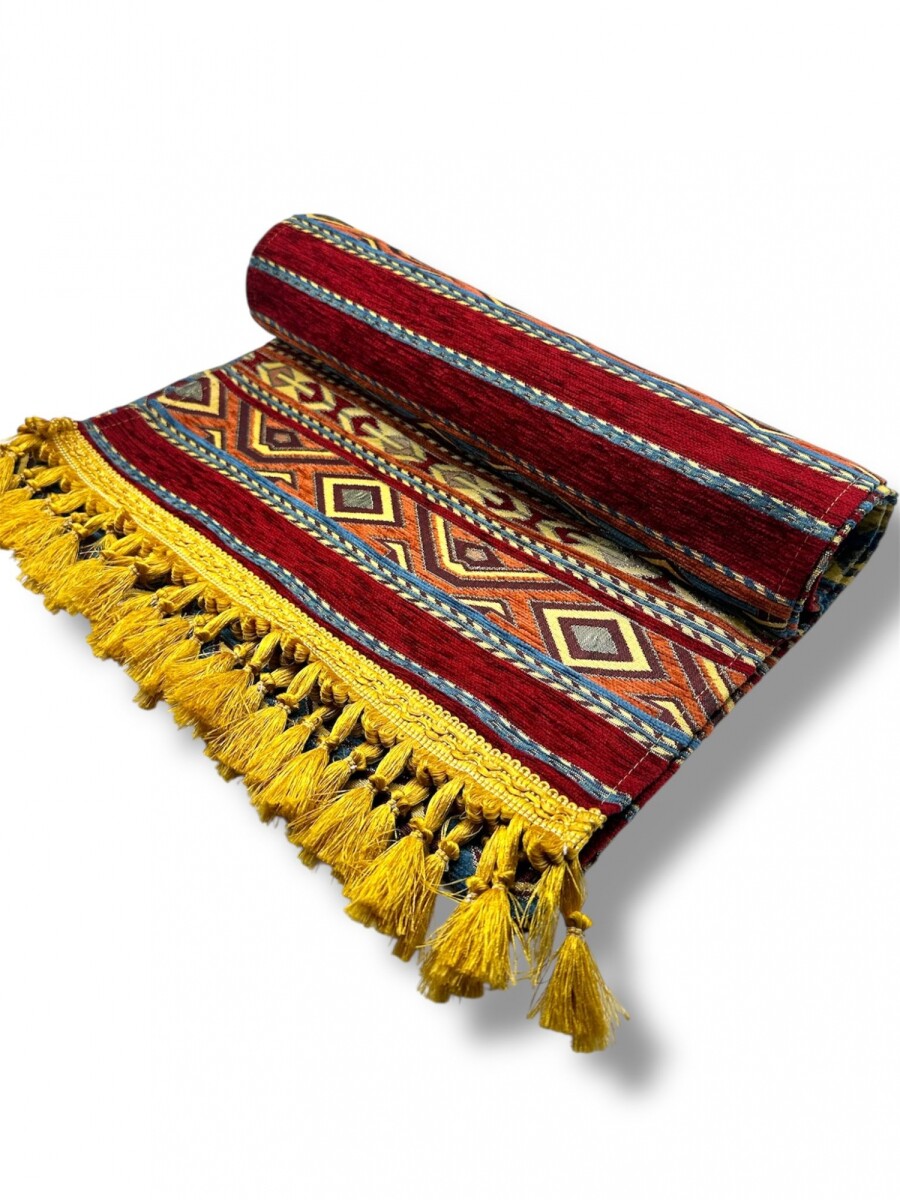 caminero de mesa 2,00 Etnico - Azul y rojo 