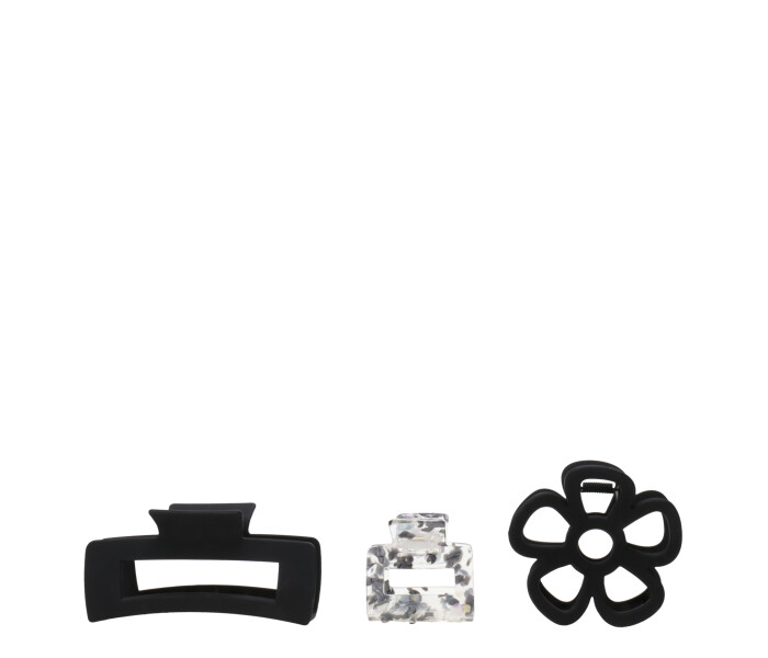 Broche de Mujer Miss Carol Broche de pelo pack x3 Negro