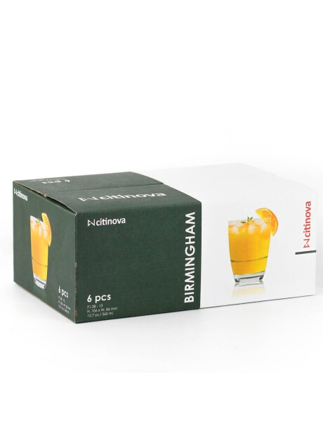 SET 6 VASOS BIRMINGHAM 360ML EN CAJA DE REGALO SET 6 VASOS BIRMINGHAM 360ML EN CAJA DE REGALO