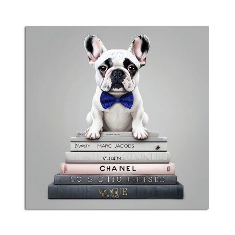 Cuadro Canva 543074-01 40X40CM Bulldog BLANCO